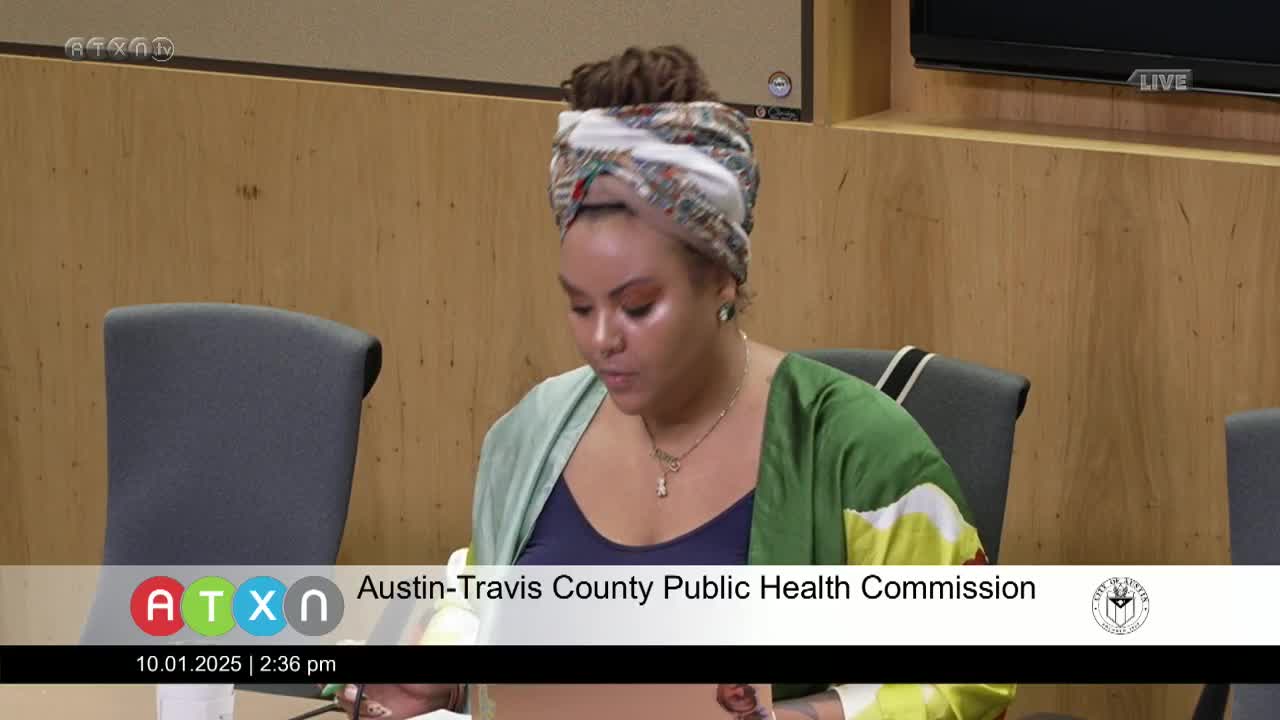 Public Health Commission approves minutes from Sept. 3 meeting