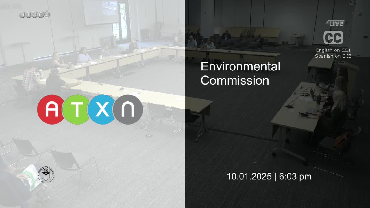 Austin Environmental Commission Welcomes New Member and Discusses Urban Forestry Initiatives