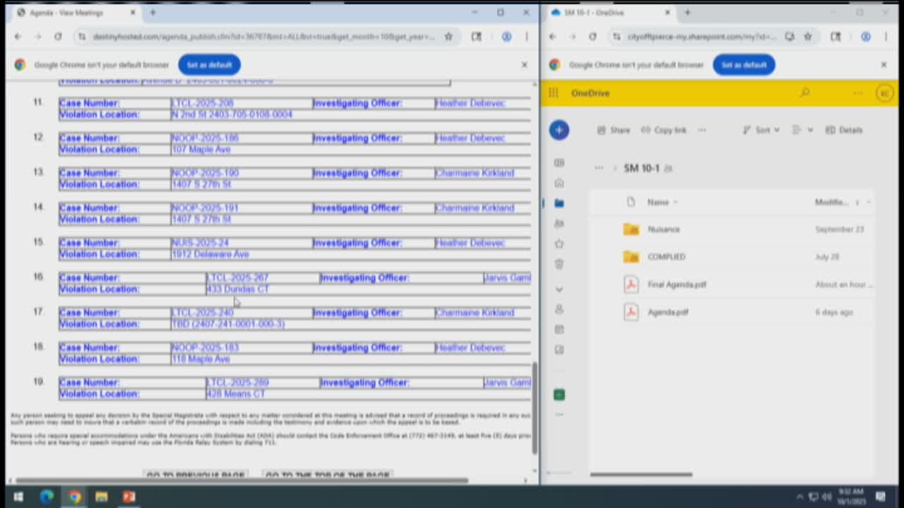 City Code Enforcement Outlines Hearing Notice Procedures for Violators