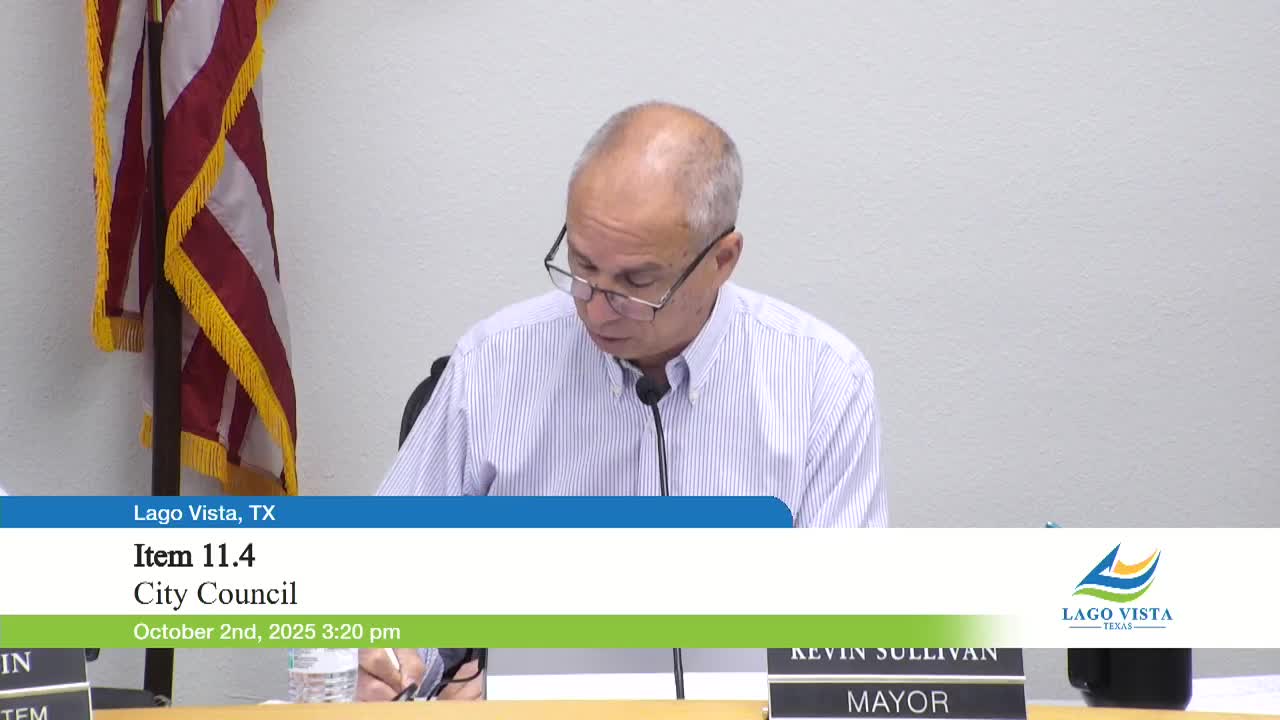 Accenture briefs Lago Vista council on public‑private partnership (P3) options for water projects