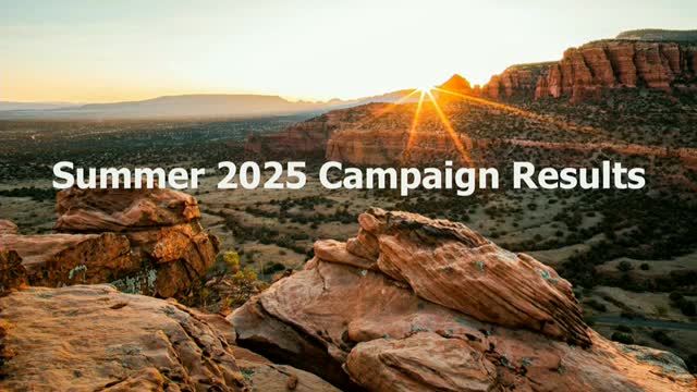 Sedona tourism staff report $2.5M estimated impact from summer campaign; ROAS 12:1 and winter plan includes high‑income test