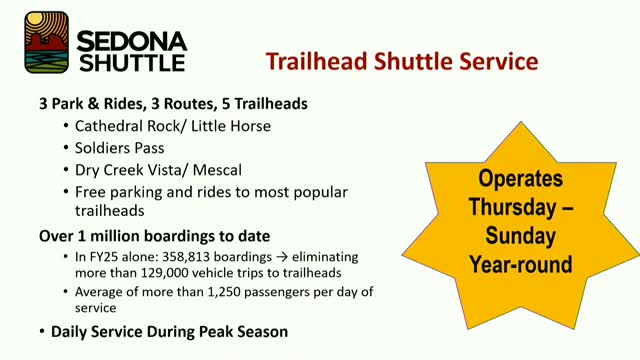Sedona Trailhead Shuttle Service Achieves One Million Rides Since Launch