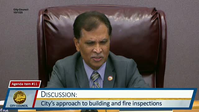 City Council Discusses Revisions to Building and Fire Inspection Processes