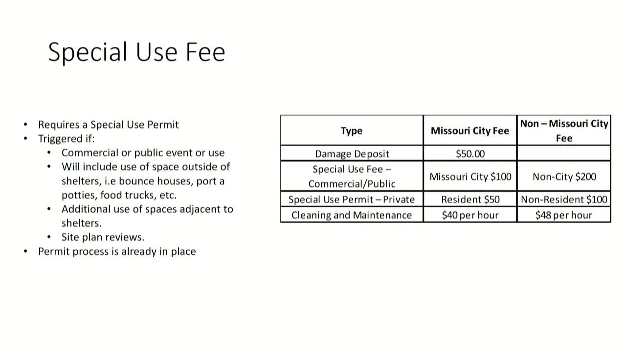 Missouri City Proposes New Fee Structure for Park Usage by Public and Private Events