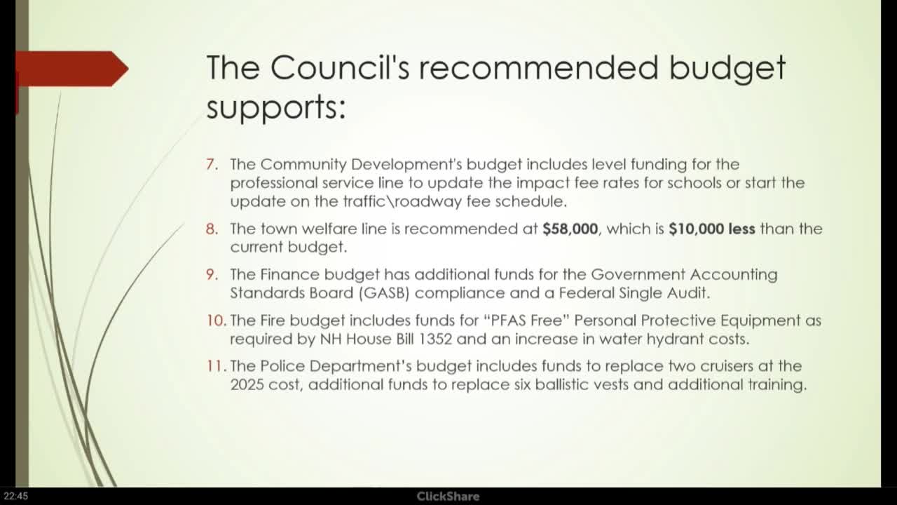 Town Council Reviews Impact Fee Regulations and Property Auction Process