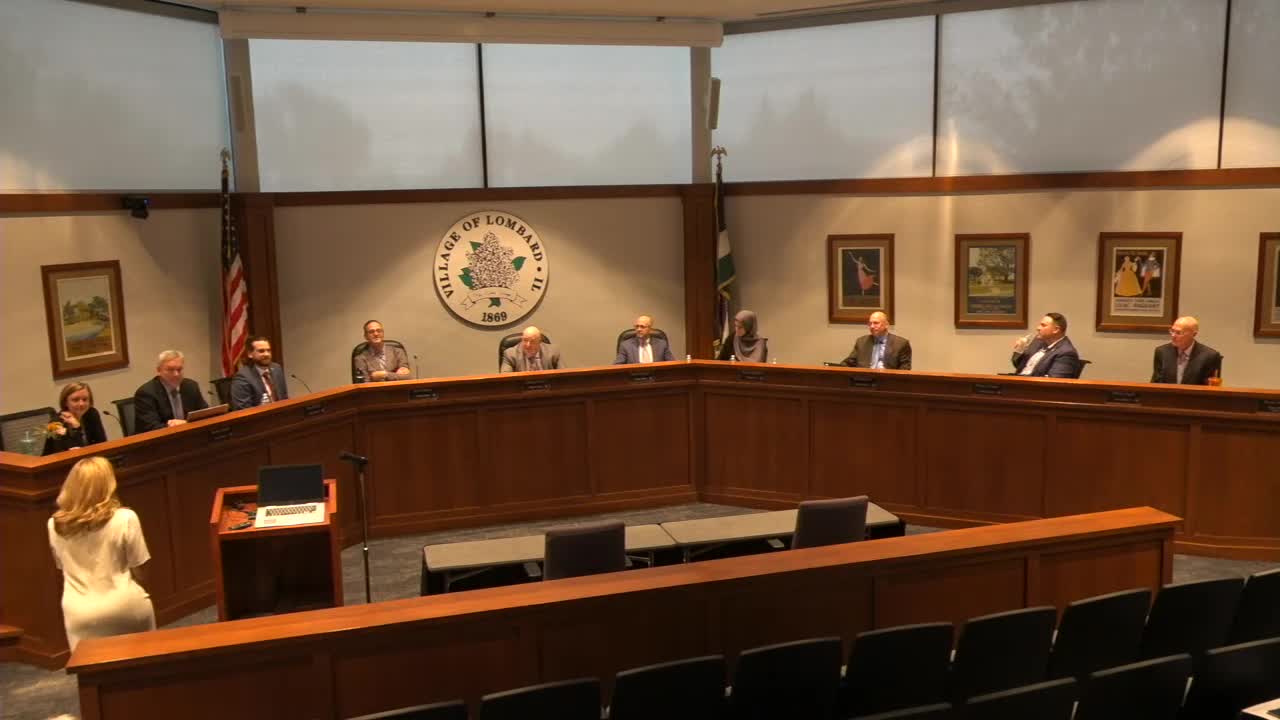 Lombard trustees approve consent agenda covering $5.1 million in payments, award traffic-signal and landscaping contracts; enter executive session on collective