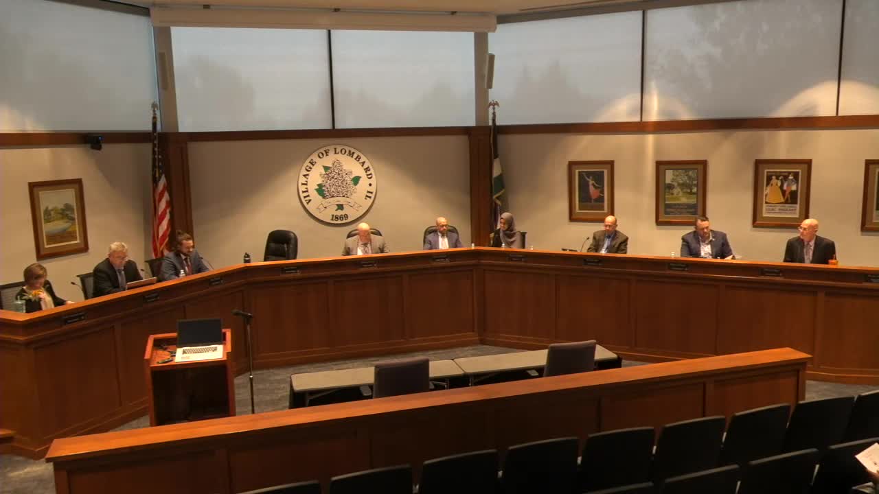 Lombard Committee Approves 2026 Budget and Tax Levy Recommendations
