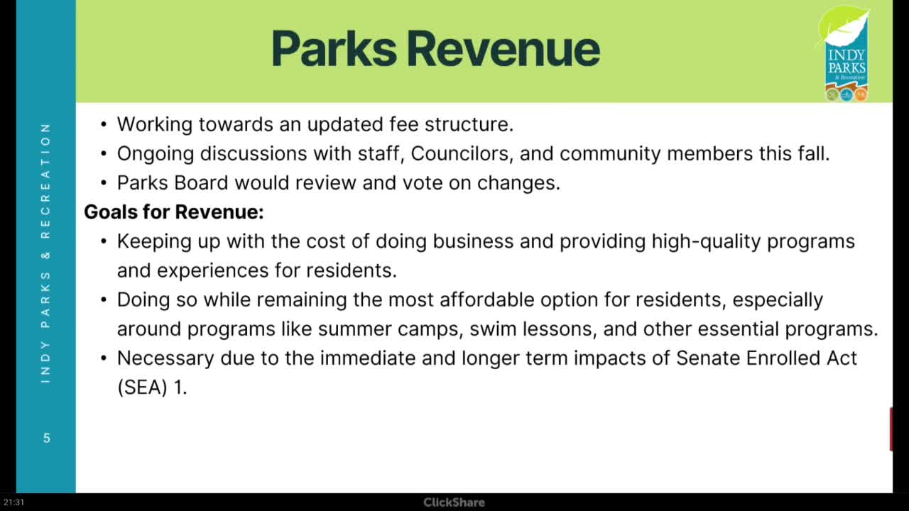 Indianapolis Parks Department Eyes Diverse Funding for Future Investments