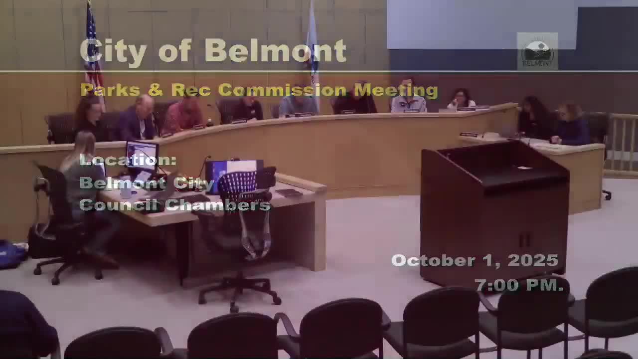 Belmont Parks and Recreation Commission reviews successful events and plans community signpost