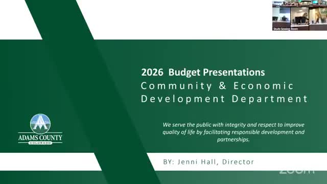 Adams County Establishes Community Development Goals Ahead of 2026 Budget Process