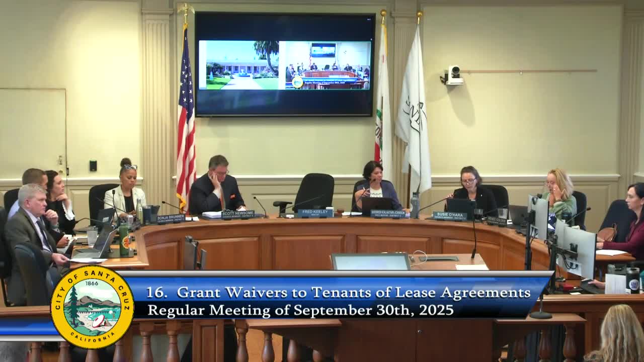 Council OKs limited waiver authority for city lease tenants with annual city cap