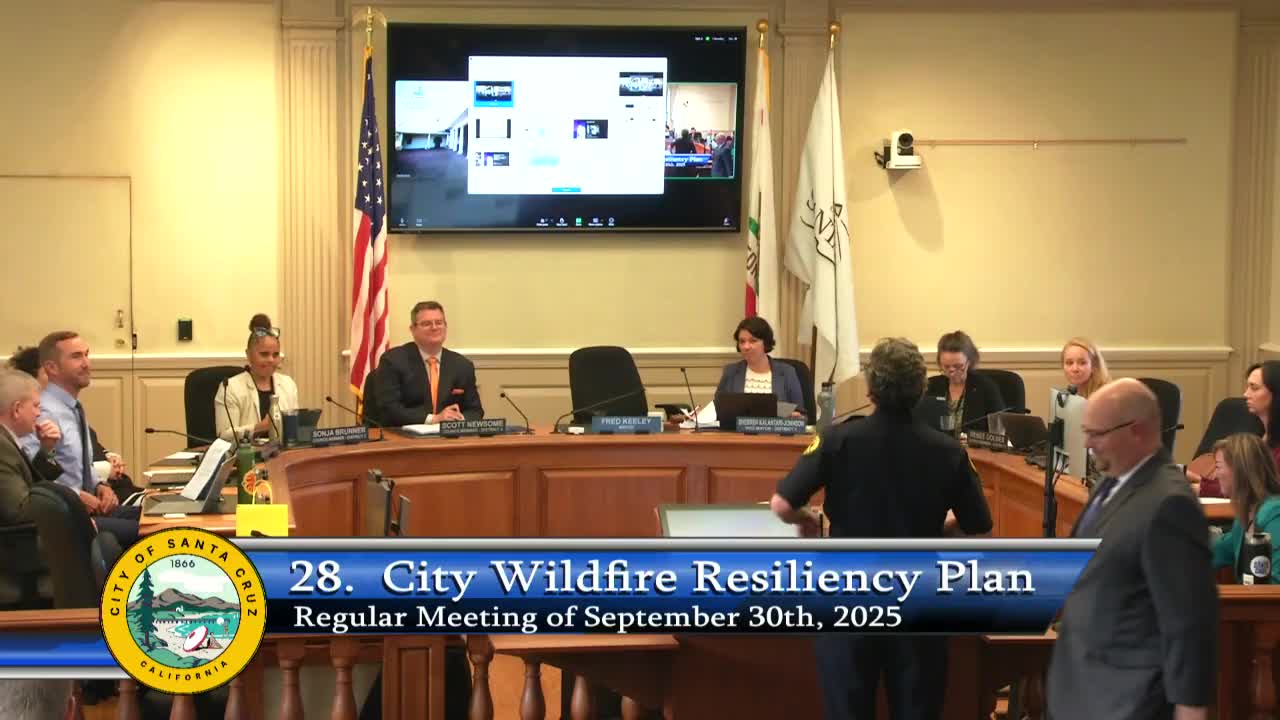 Fire department unveils citywide wildfire resiliency plan mapping priority treatment zones and permitting strategy
