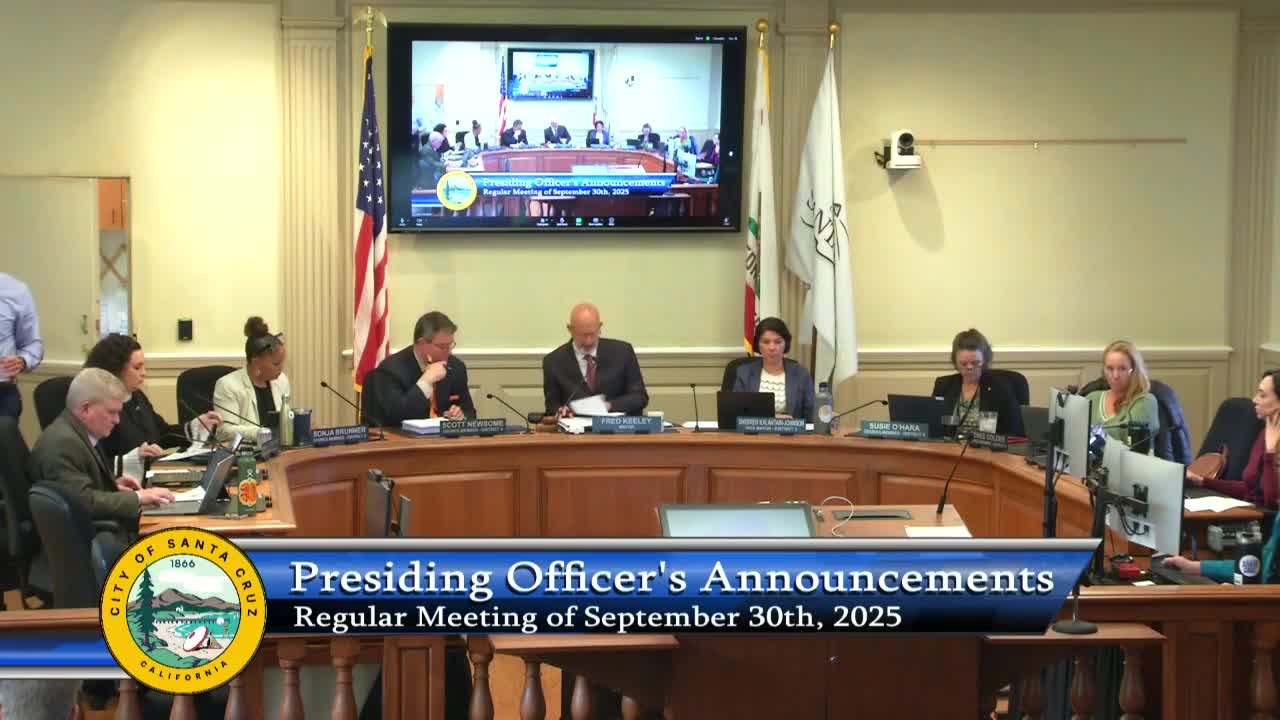 Santa Cruz Council Declares October 2025 Domestic Violence Awareness Month