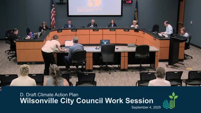 Wilsonville presents draft Climate Action Plan with modeled emissions scenarios, council warned transportation sector most challenging
