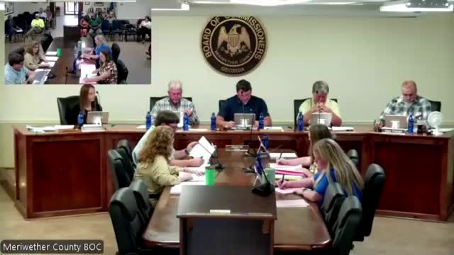 Meriwether County commissioners accept corrected 2025 rollback millage rates and authorize chairman to certify