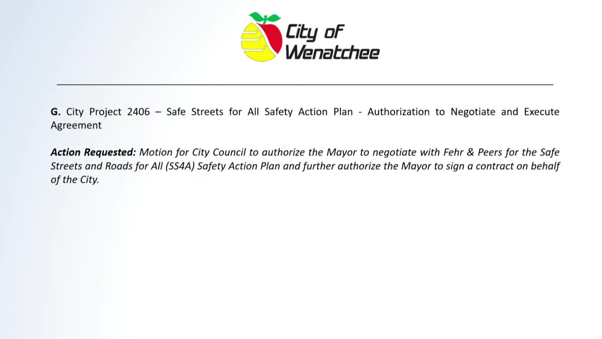 Wenatchee to develop Safe Streets plan with $200,000 FHWA grant; consultant recommended