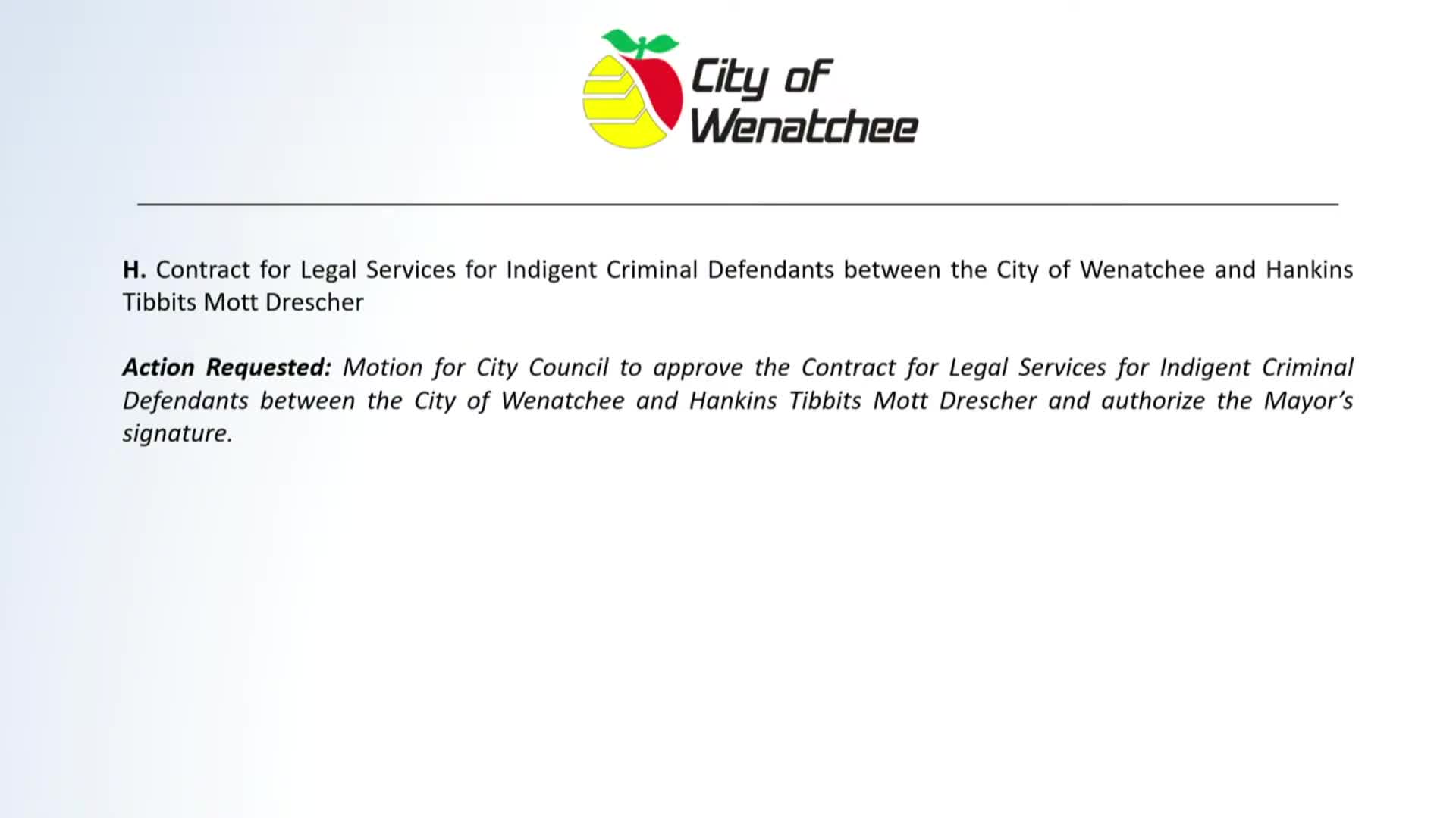 Wenatchee approves new contract for indigent criminal defense; council notes larger budget need