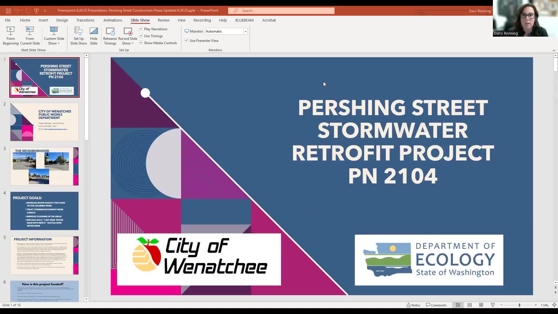 Wenatchee outlines Pershing Street stormwater retrofit; Ecology grant covers 85%