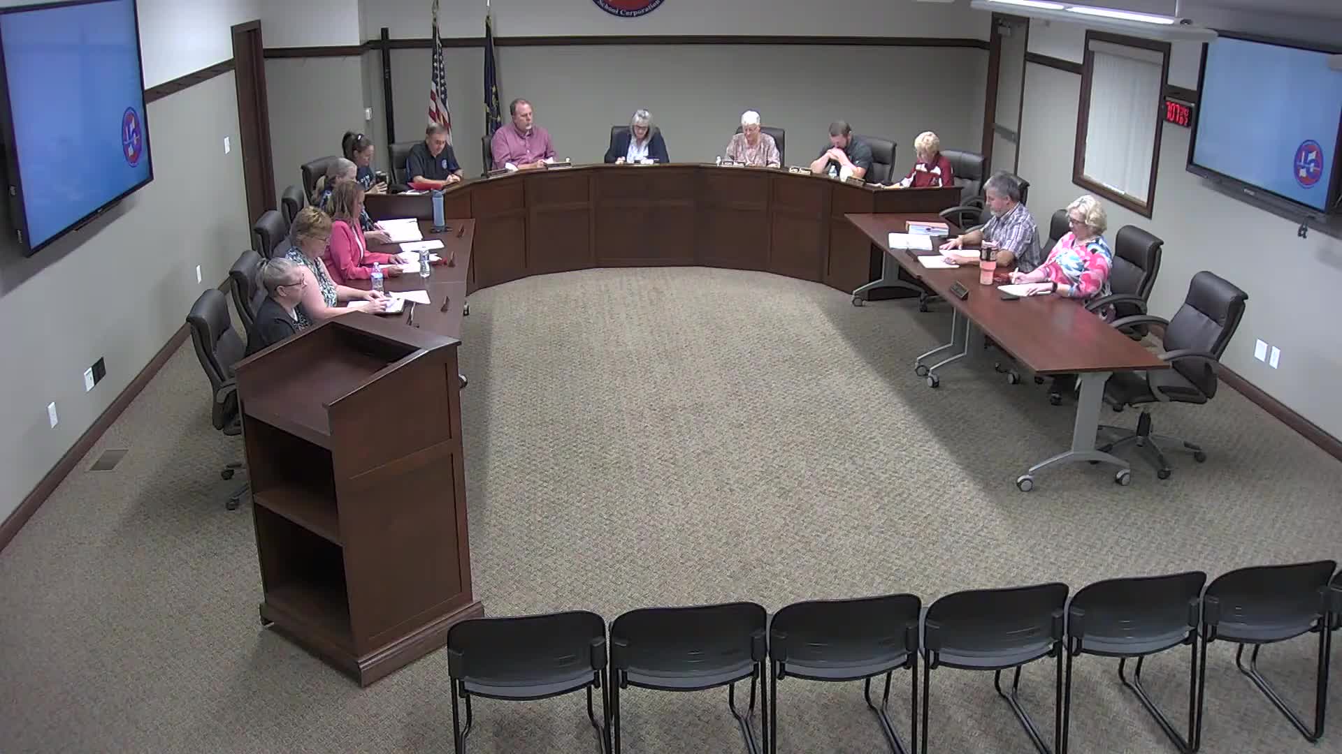 Board authorizes treasurer to pay claims between meetings and transfer appropriations