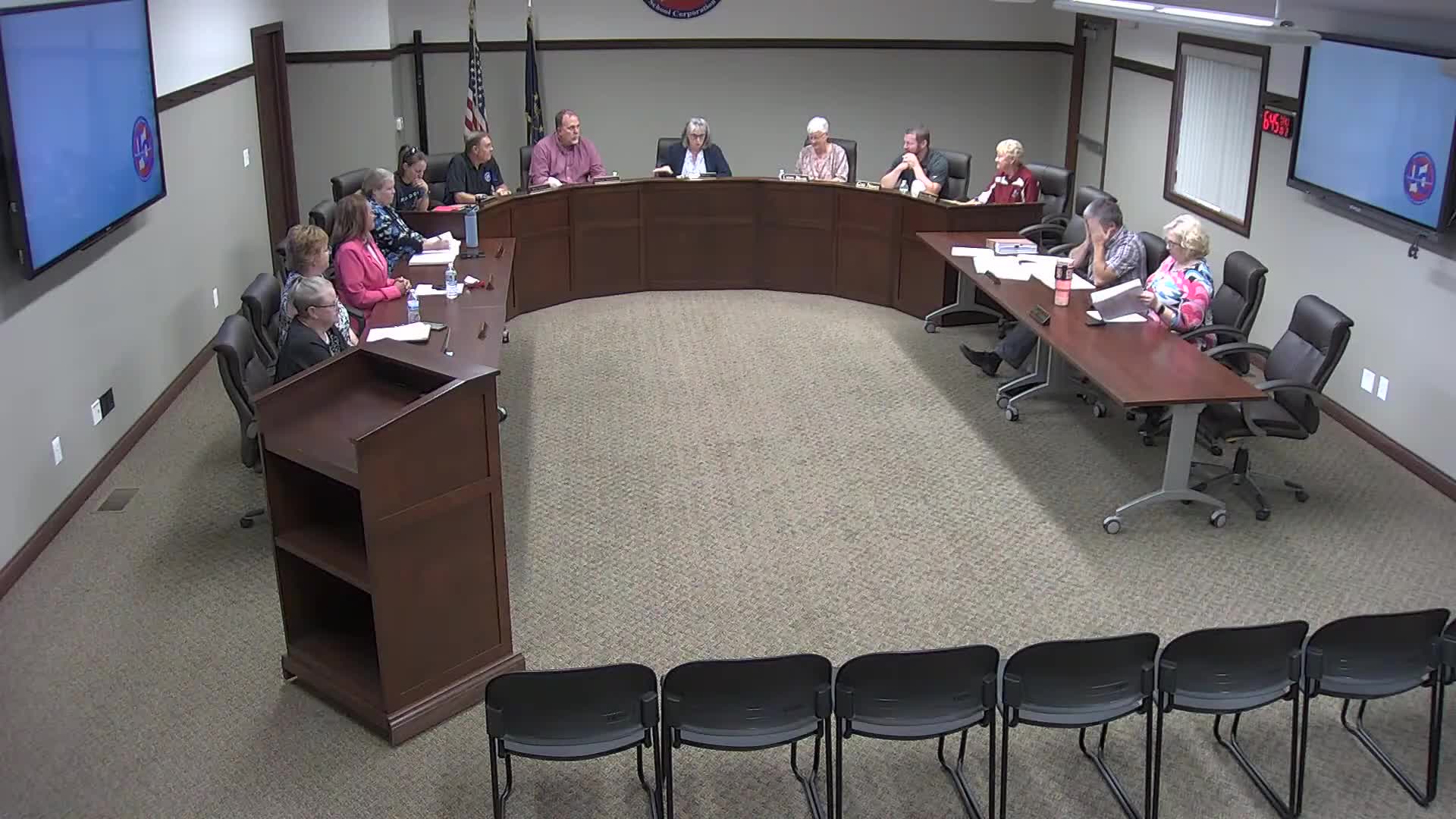 Public hearing presents advertised totals for 2026 school budget, capital plan and five-year bus replacement program; no public comment