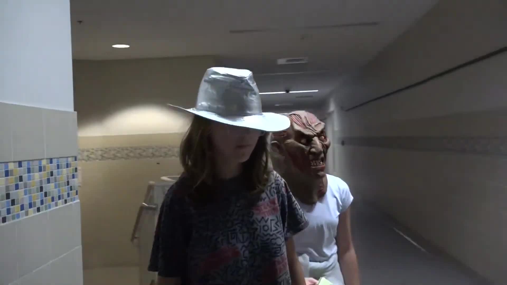 TV Camp sketch includes lines about hacking bank security and 'mission complete' exchange