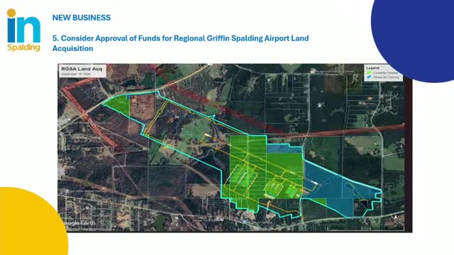 Spalding County to pay $2.2 million share for regional airport land acquisition
