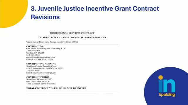 County amends juvenile justice grant contract to change insurance and remove copyright clause