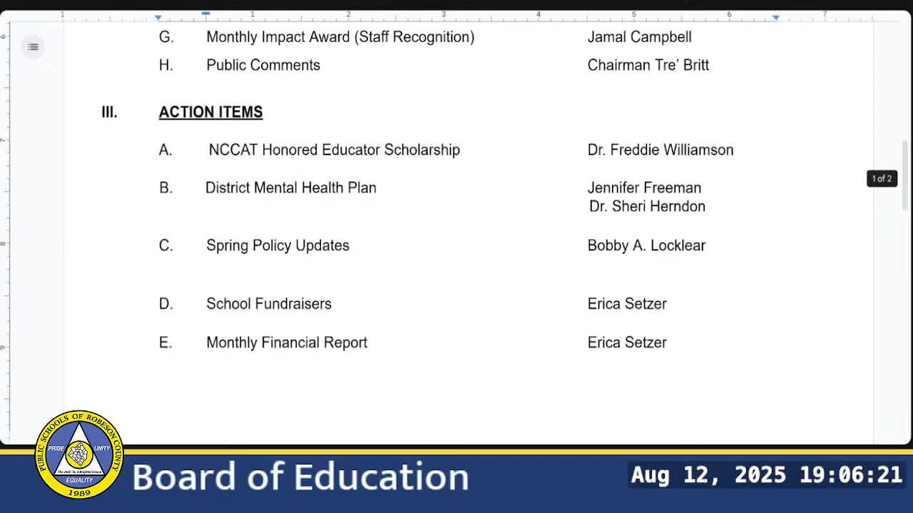 Board approves $25,000 endowed educator scholarship funded from contingency