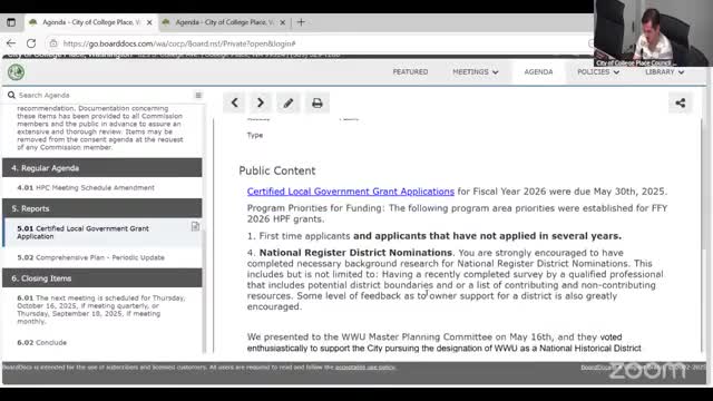 College Place awarded $18,000 CLG grant to pursue Walla Walla University historic district nomination