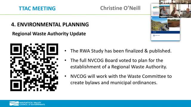 Regional study recommends forming a Naugatuck Valley regional waste authority; full board voted to begin planning