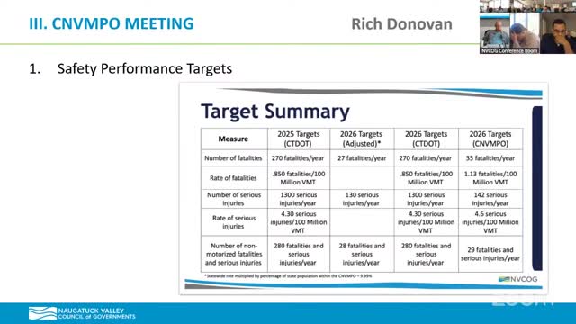 NVCOG staff outline Vision Zero and Safe Streets plan, seek local project input