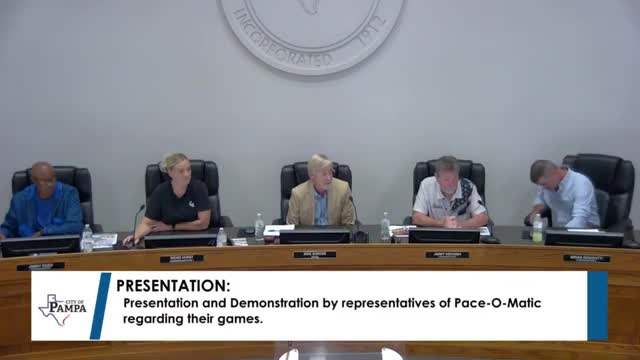 Paysomatic representatives tell Pampa commission devices are games of skill; some commissioners call them gambling
