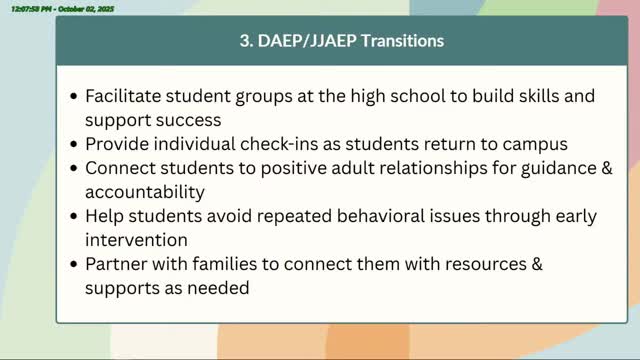 Wilkerson connects students to support resources for successful school reintegration