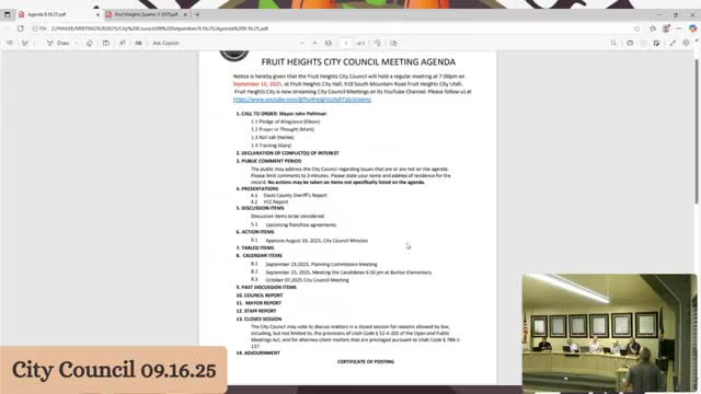 City discusses updating utility franchise agreements and new state wildfire mapping charge going into effect