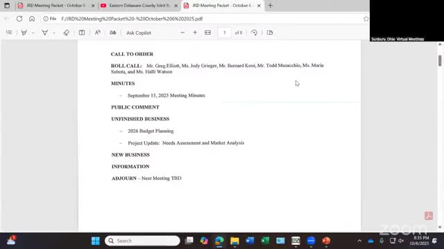 Committee Schedules November 3 Meeting at Sunbury to Discuss Budget Plans