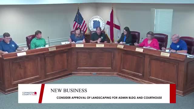 Commission approves smaller landscaping bid pending irrigation cost to stay under $30,000 threshold