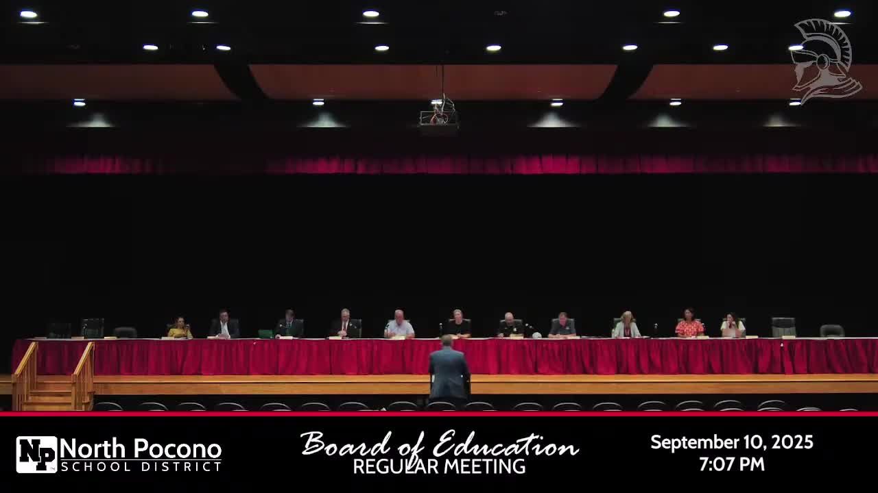 North Pocono recognizes three student representatives; athletic director reports strong fall start and strategic plan