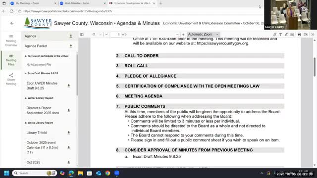 Sawyer County Economic Development Council Discusses Housing and Financial Literacy Initiatives