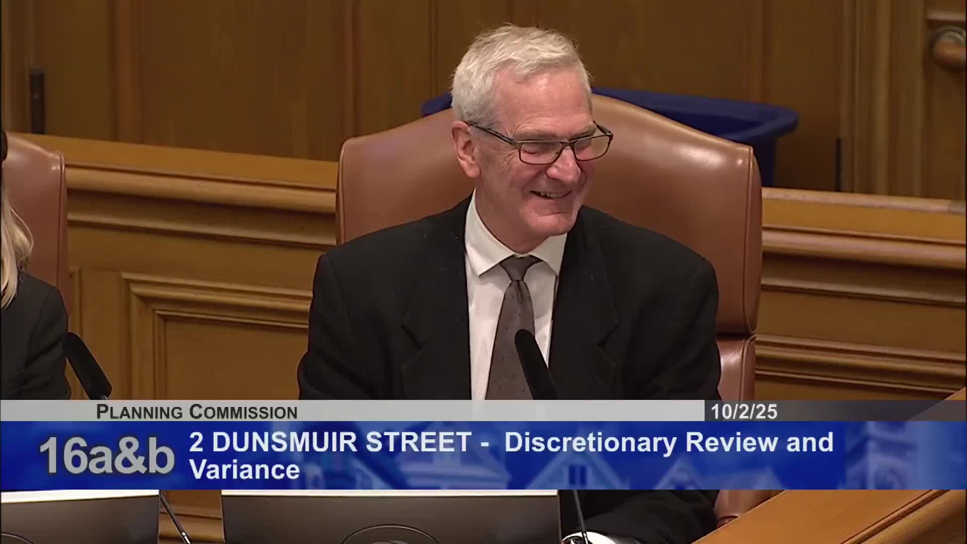 Commission declines discretionary review; acting zoning administrator to consider variance for 2 Dunsmuir addition