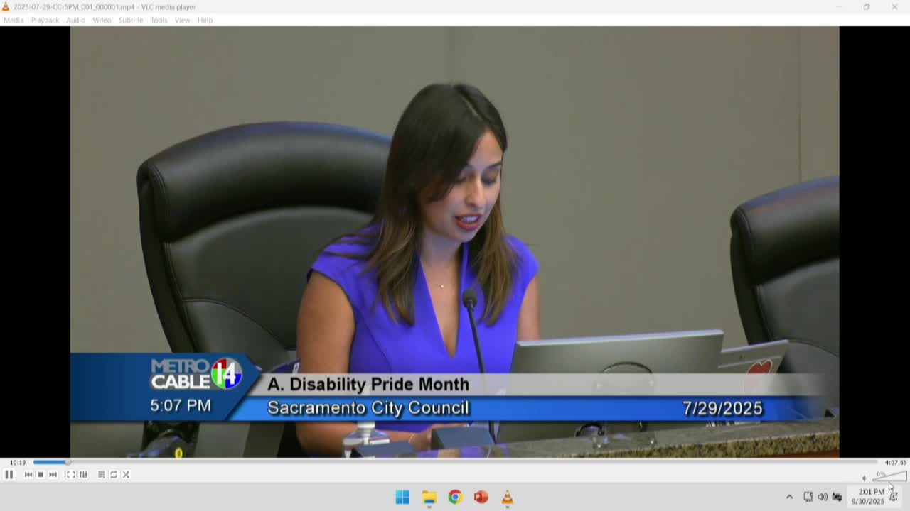 Resolution presented honoring regional disability services; speakers invited to podium