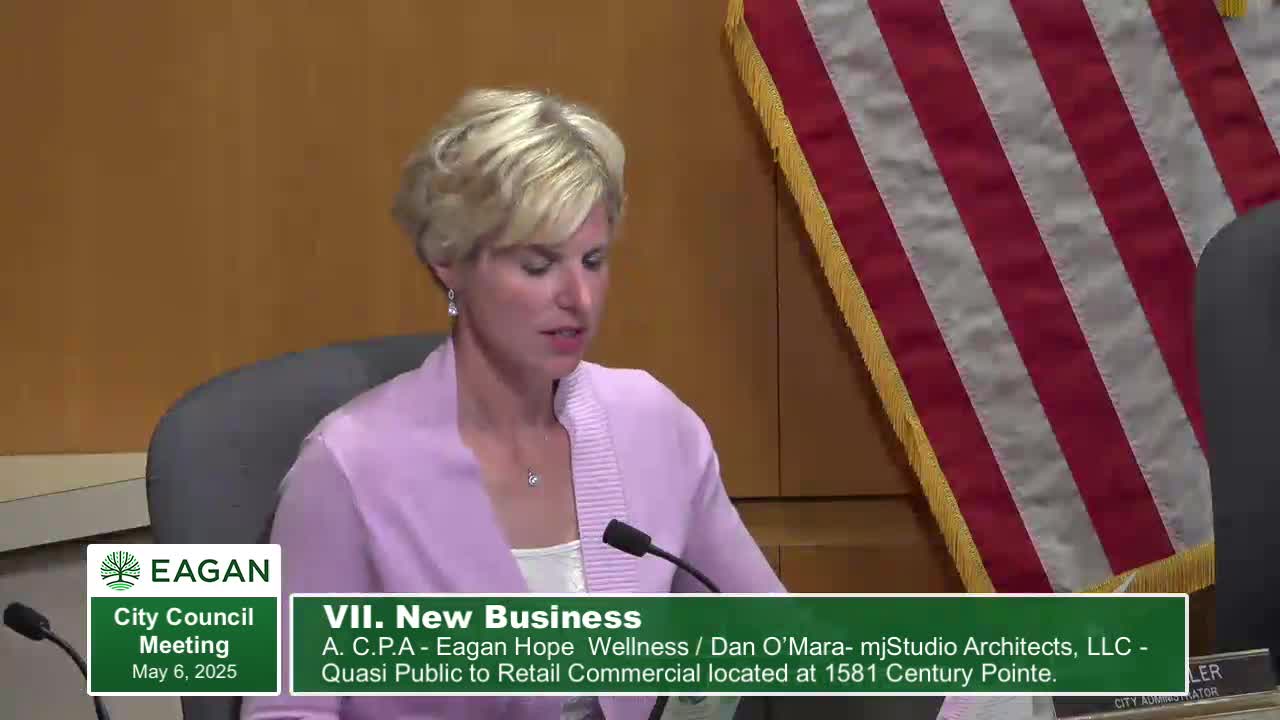 Eagan council sends Eden Hope and Wellness land-use change to Met Council