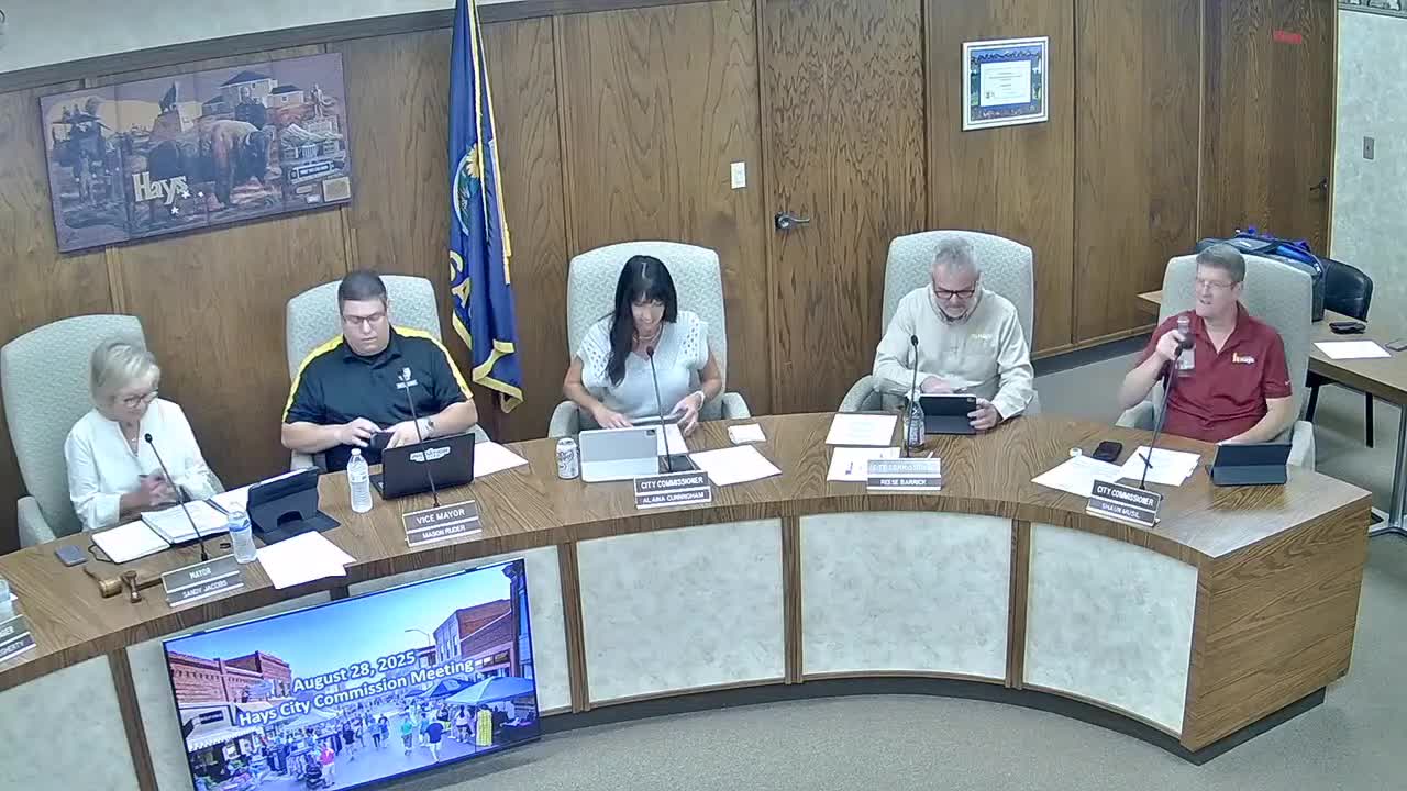 Hays commission approves July financial statement; revenue mix shows small sales tax gains, investment balances reported