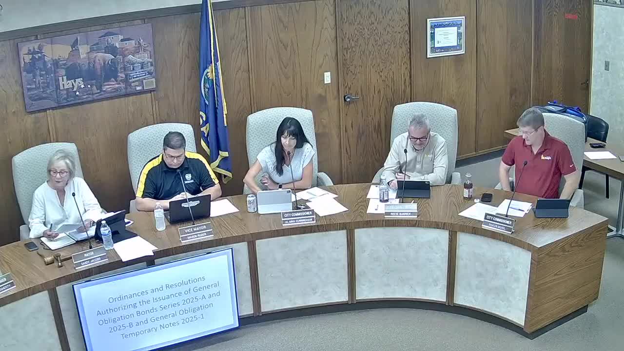 Hays approves $19.03 million in bonds and $8.07 million in temporary notes to fund AMI, police facility, Grove and Exit 161 work