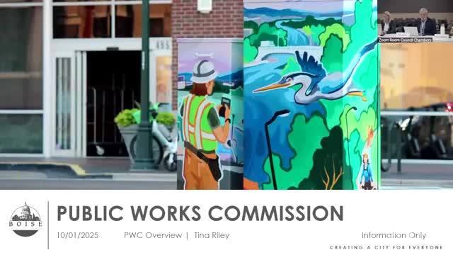 Boise Public Works Commission reviews roles, public‑records and ethics guidance