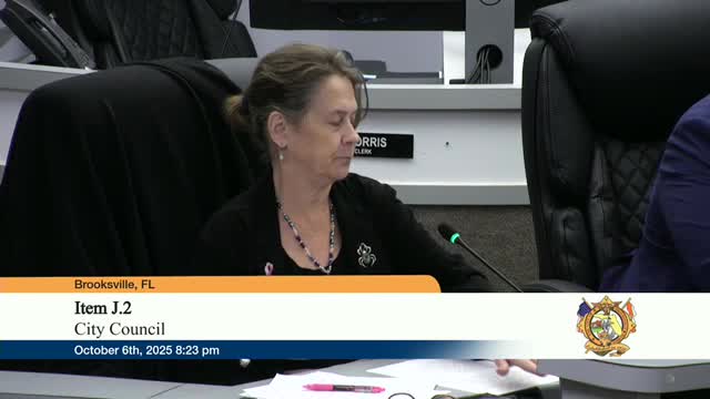 Brooksville council approves pension changes, utilities corrections and contracts; multiple measures pass unanimously