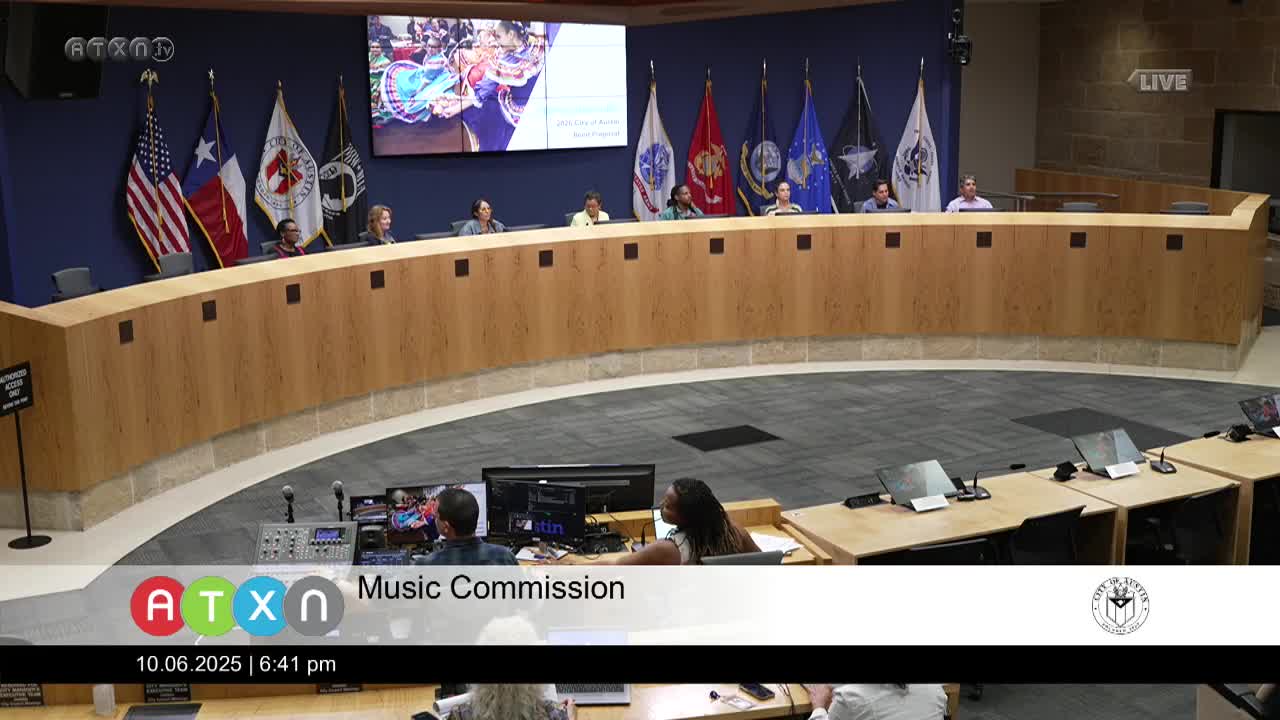 Rally Austin asks Music Commission to support 2026 bond request to preserve creative spaces