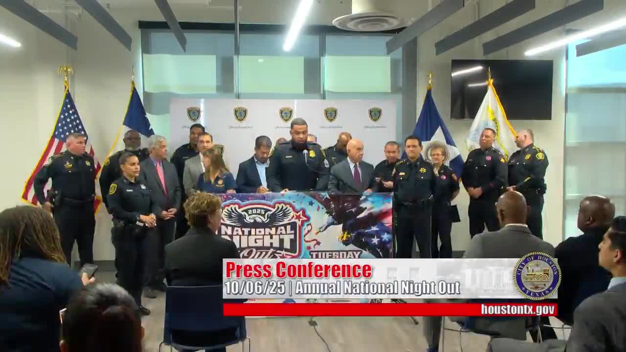 Houston leaders proclaim Oct. 7 National Night Out, urge residents to attend neighborhood events