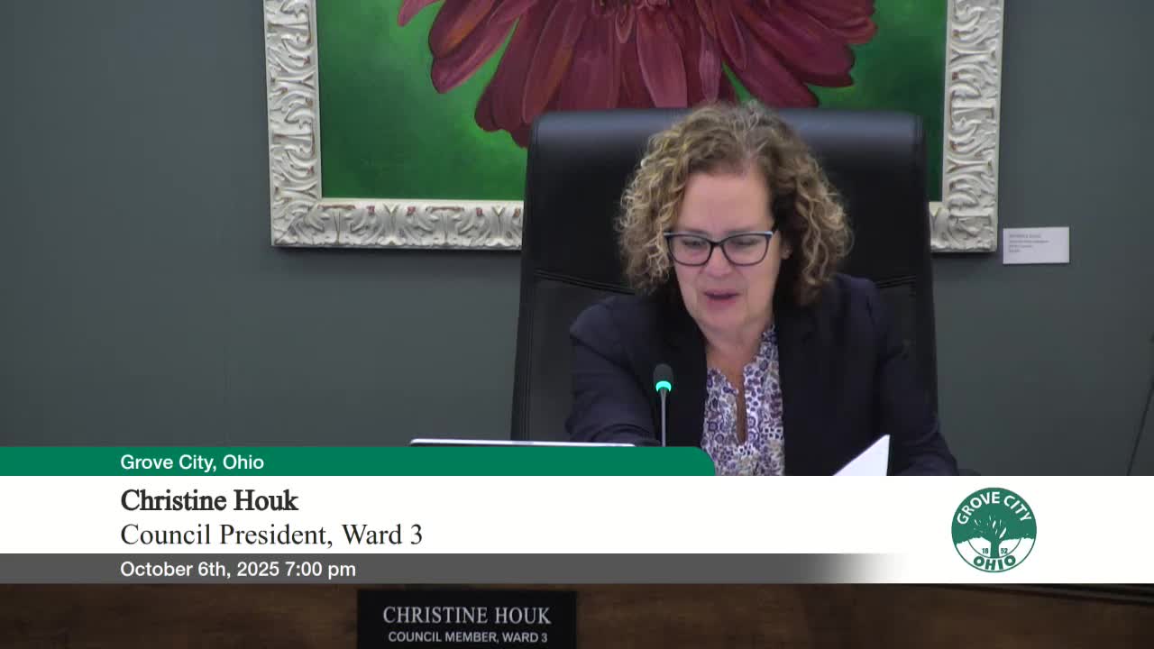 Grove City council approves special‑use permit for drive‑through at 3188 Southwest Boulevard