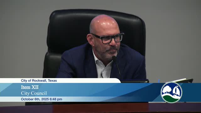 North Texas Municipal Water District appointees brief Rockwall council on growth, pipeline projects and cost pressures