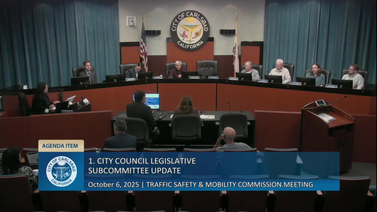 Carlsbad legislative subcommittee outlines city advocacy, flags AB 2,234 e-bike provisions for local action